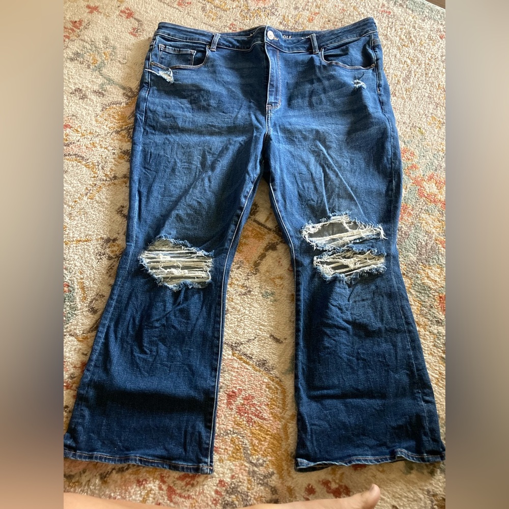 American Eagle High rise Skinny Kick Crop Sz 22